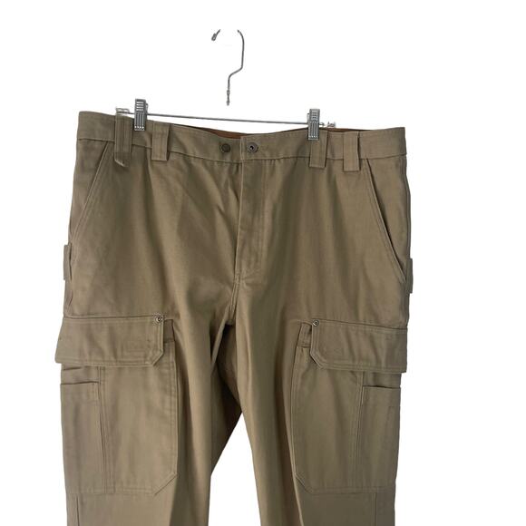 Duluth Trading Co. Men's Size 42 X 30 UPF 50 Tan Firehose Cargo Pants - Picture 2 of 9